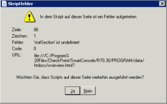 checkpoint SmartView Monitor script error